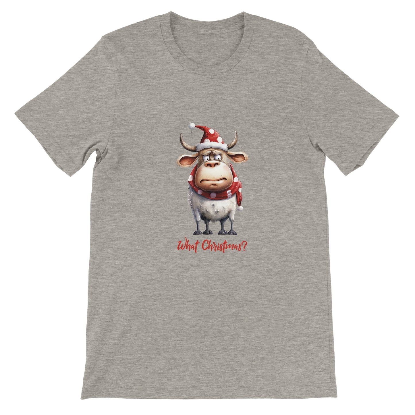 Budget Unisex Crewneck T-shirt/Bull-What-Christmas