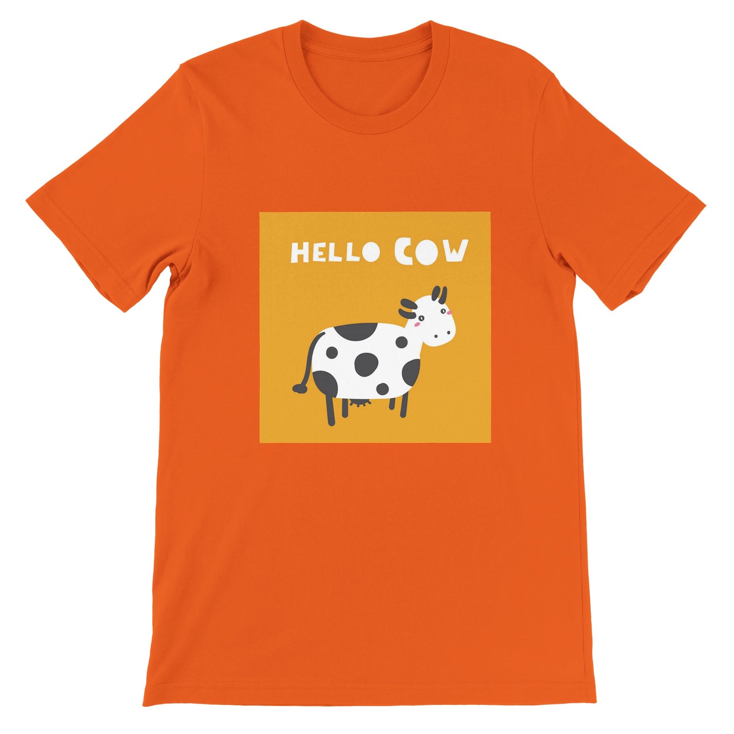 Budget Unisex Crewneck T-shirt/Hello-Cow