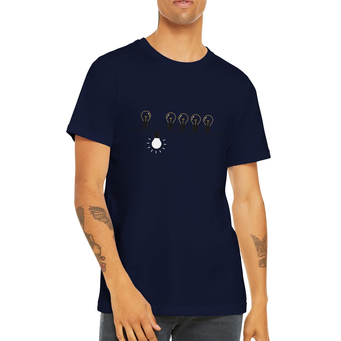 Günstiges Unisex-T-Shirt mit Rundhalsausschnitt/Smart-Lamps