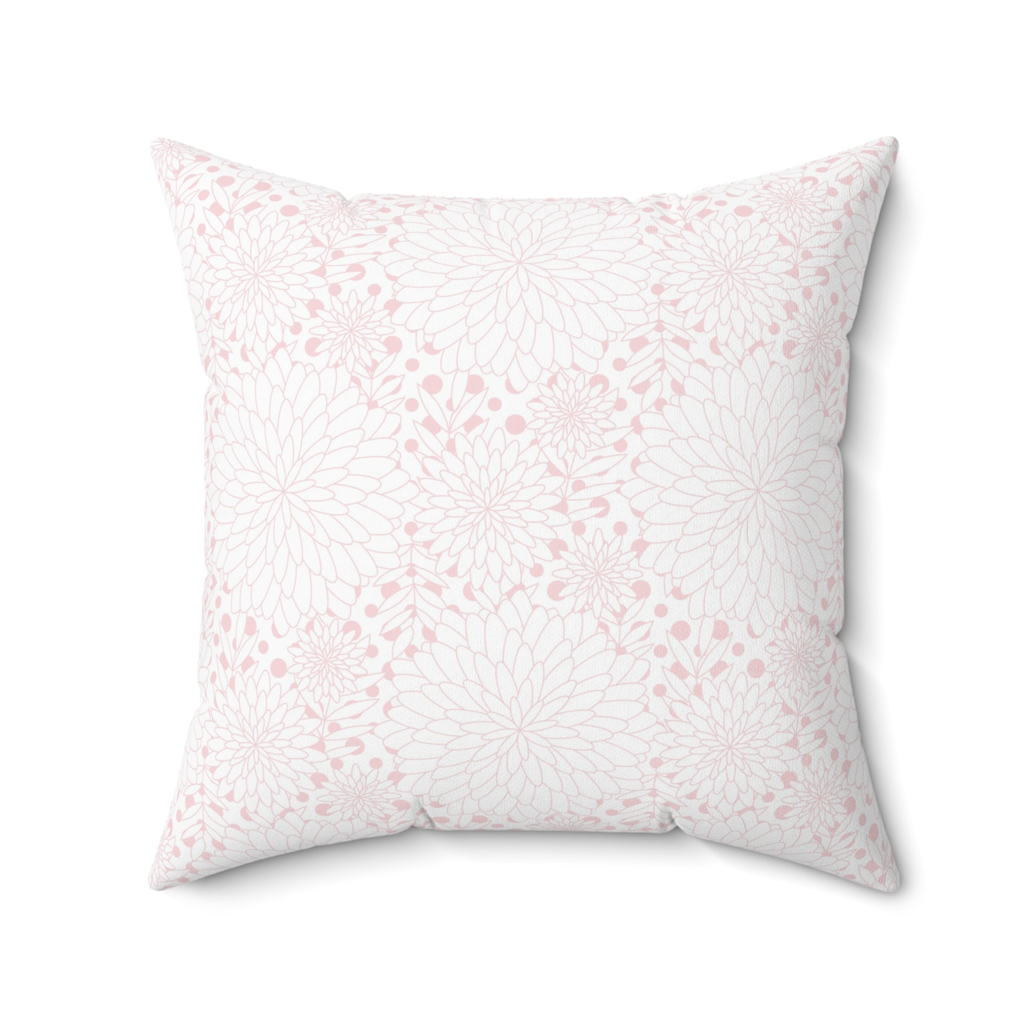 Valentine Pink Pattern/Spun Polyester Square Pillow - Enet Images