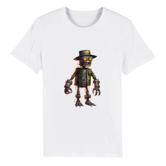 100% Organic Unisex T-shirt/Creepy-Robot2-Halloween