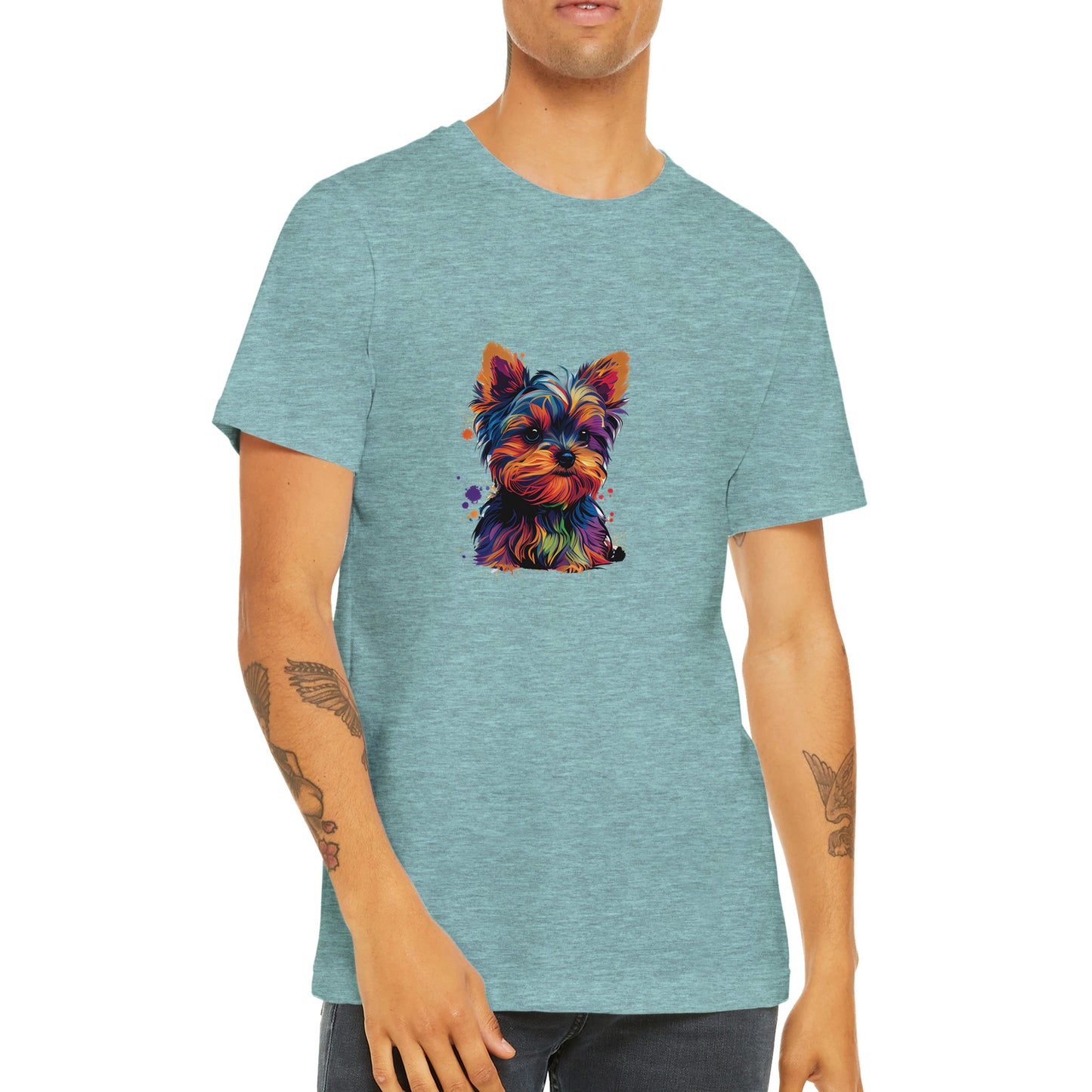 Budget Unisex Crewneck T-Shirt/Yorkie-Bunt