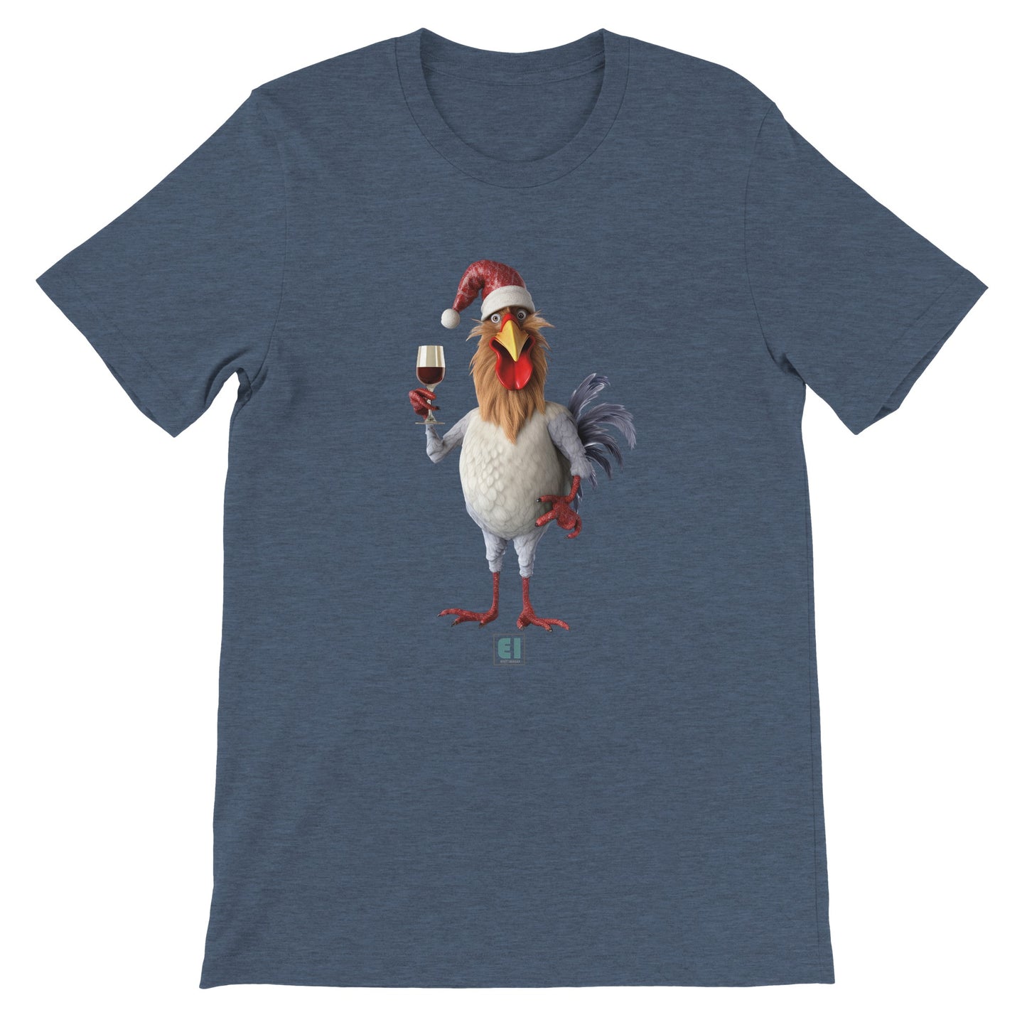 Budget Unisex Crewneck T-shirt/Rooster-Christmas