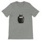 Budget Unisex Crewneck T-shirt/Funny-Hairy-Black-Cat - Enet Images