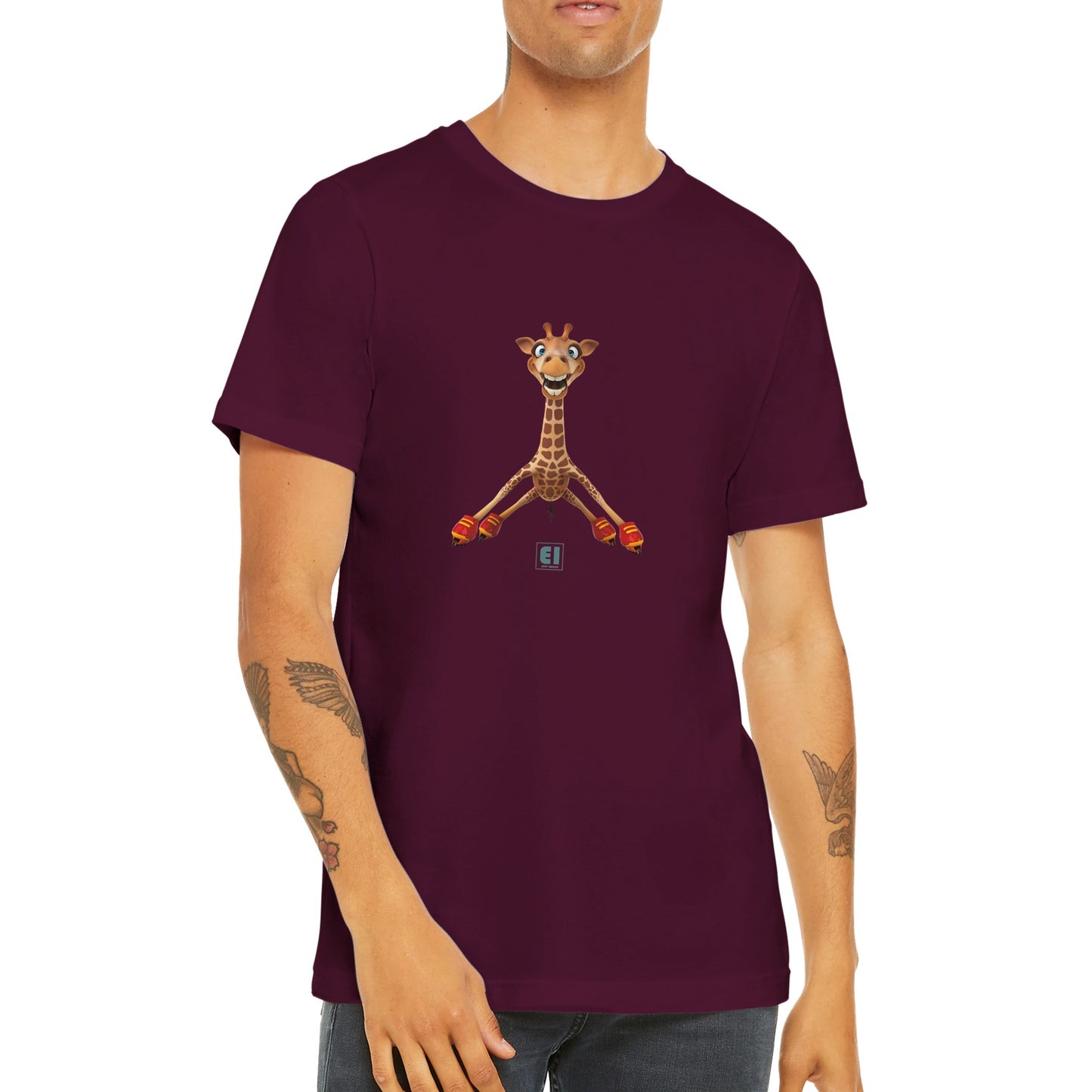 Budget Unisex Crewneck T-shirt/Giraffe-Skates