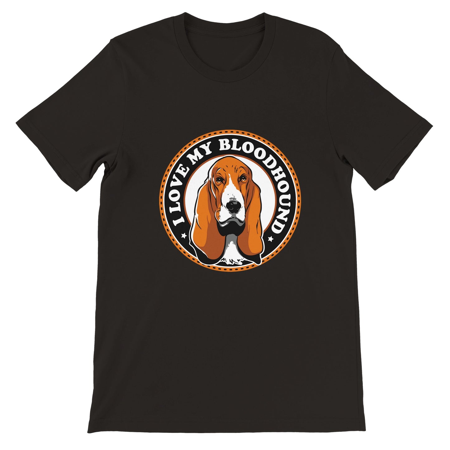 Budget Unisex Crewneck T-shirt/Bloodhound-Dog