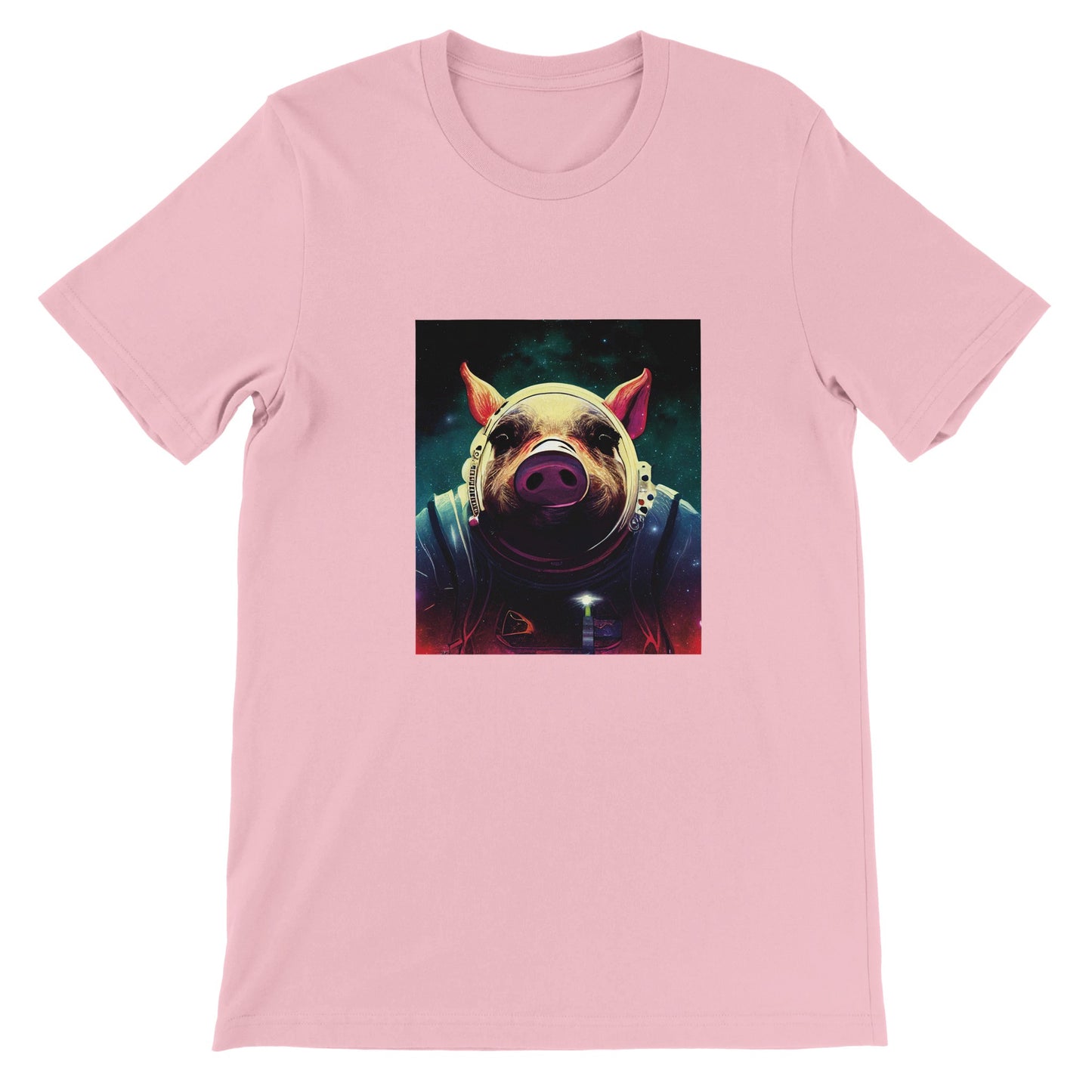 Budget Unisex Crewneck T-shirt/Pig-Astronaut