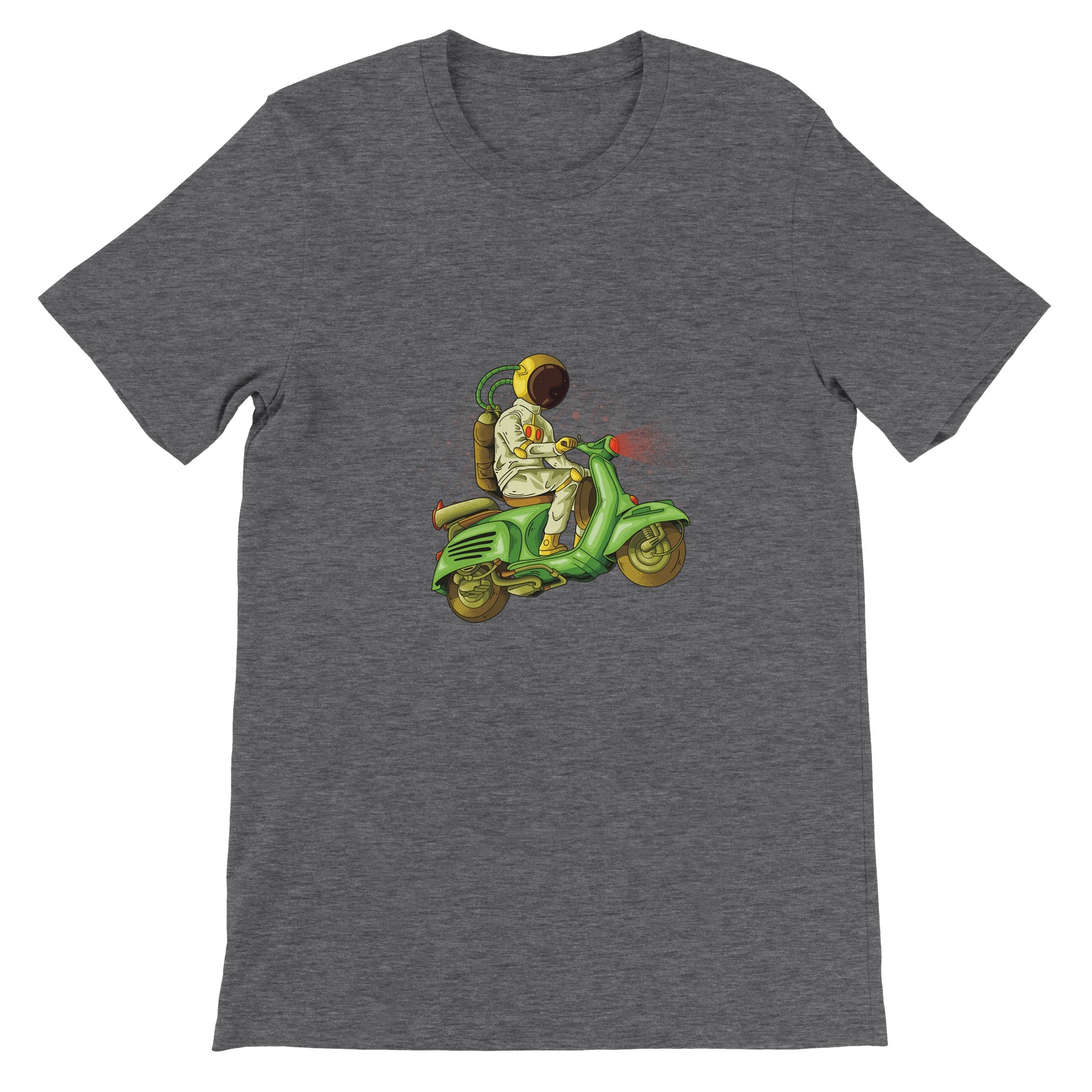 Budget Unisex Crewneck T-shirt/Astronaut-Green-Vespa - Enet Images