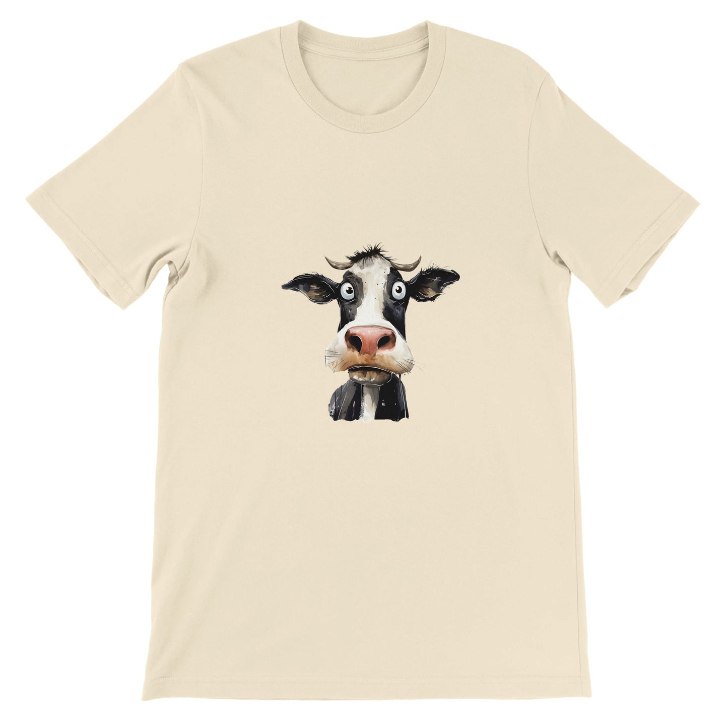 Budget Unisex Crewneck T-shirt/Cow-Face