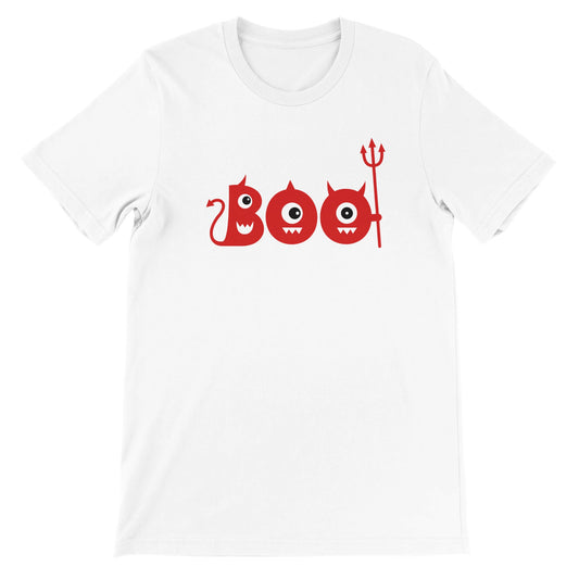 Günstiges Unisex-T-Shirt mit Rundhalsausschnitt/Boo-Halloween
