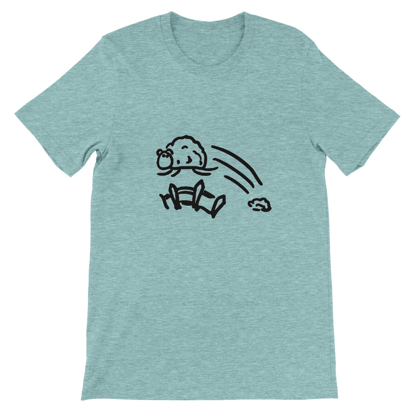 Budget Unisex Crewneck T-shirt/Sheep-Jumping-The-Fence