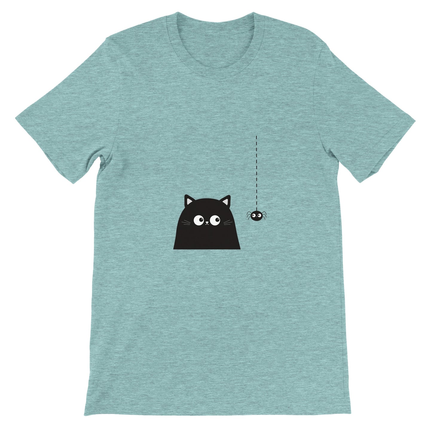 Budget Unisex Crewneck T-Shirt/Katze-Spinne