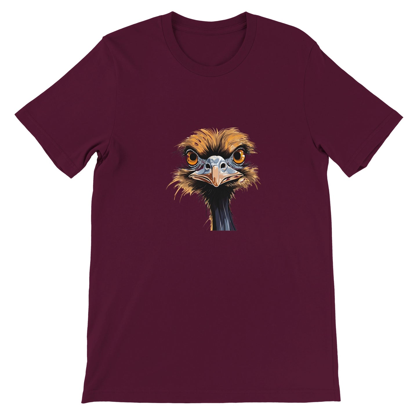 Budget Unisex Crewneck T-shirt/Ostrich-Angry-Face