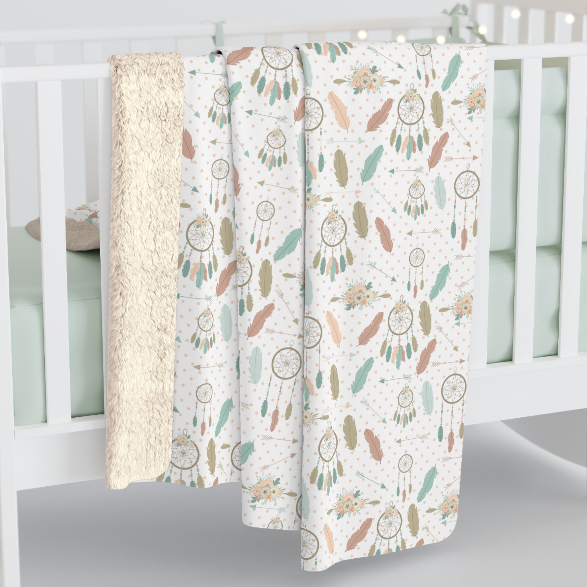 Boho Picks/Sherpa Fleece Blanket - Enet Images