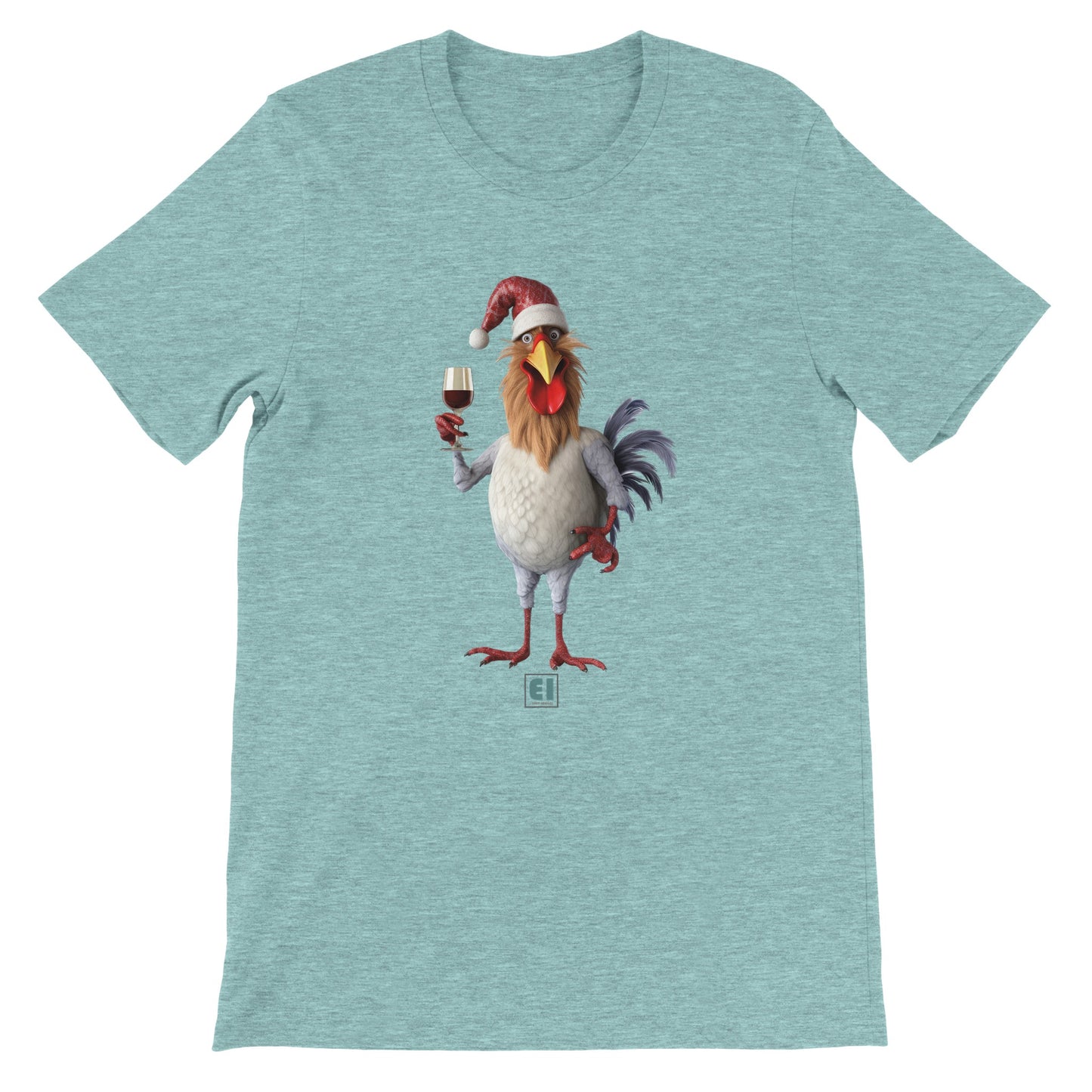 Budget Unisex Crewneck T-shirt/Rooster-Christmas