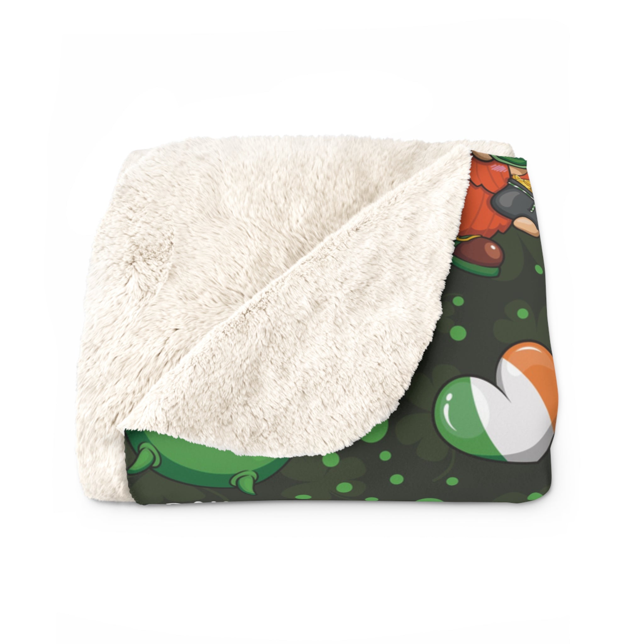 Saint Patrick's-Gnome/Sherpa Fleece Blanket - Enet Images