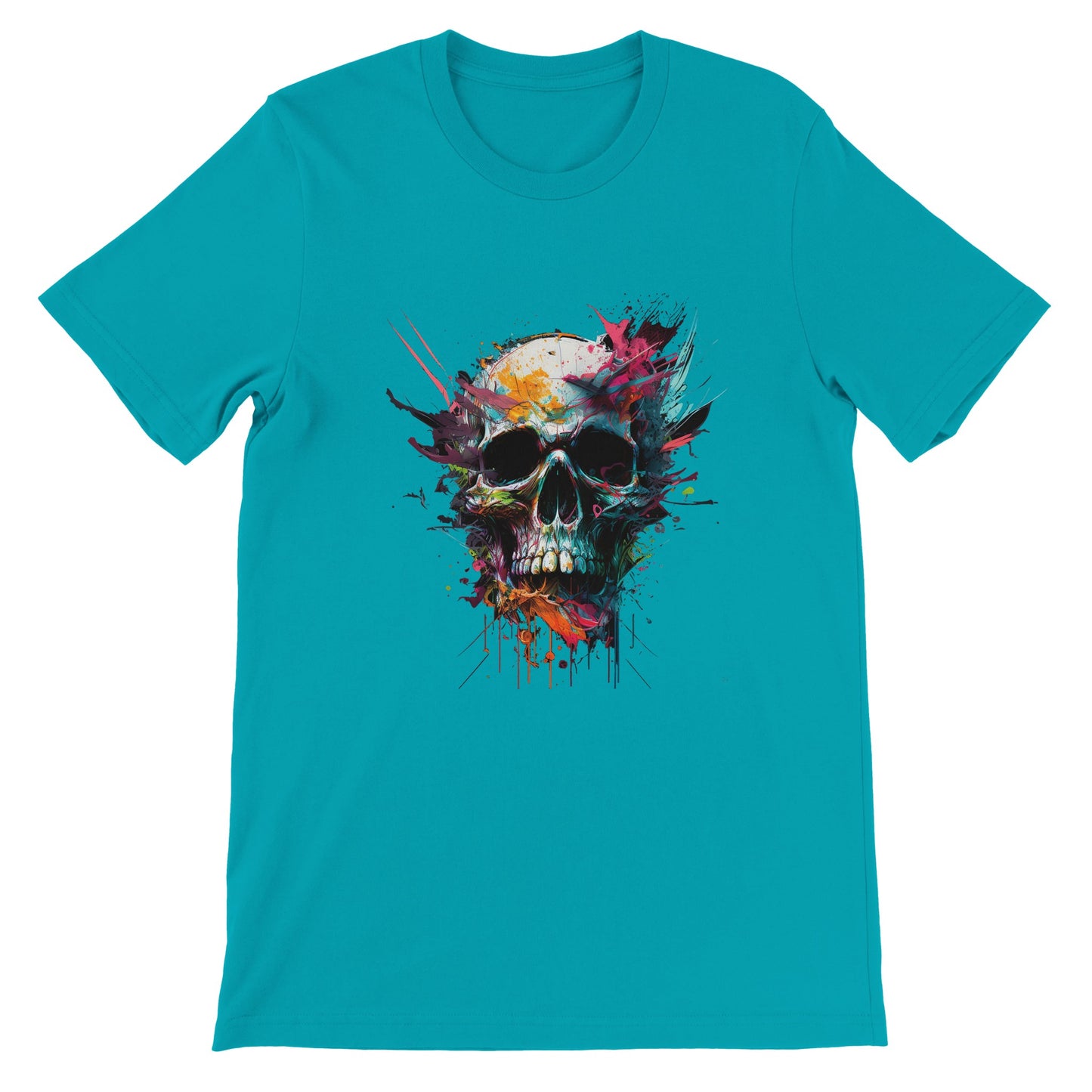 Budget Unisex Crewneck T-shirt/Skull-Art