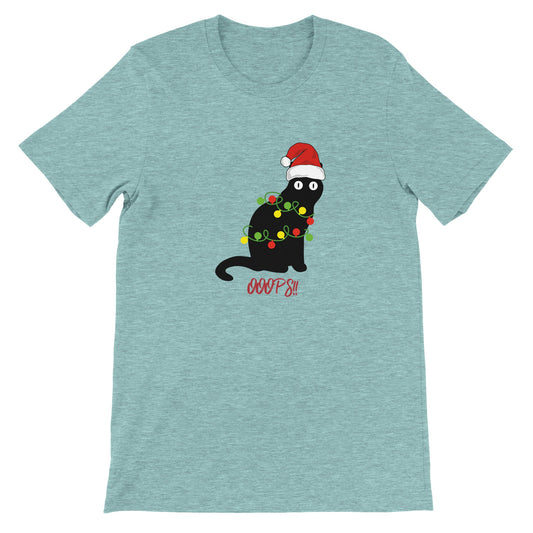 Budget Unisex Crewneck T-shirt/Cat-Christmas