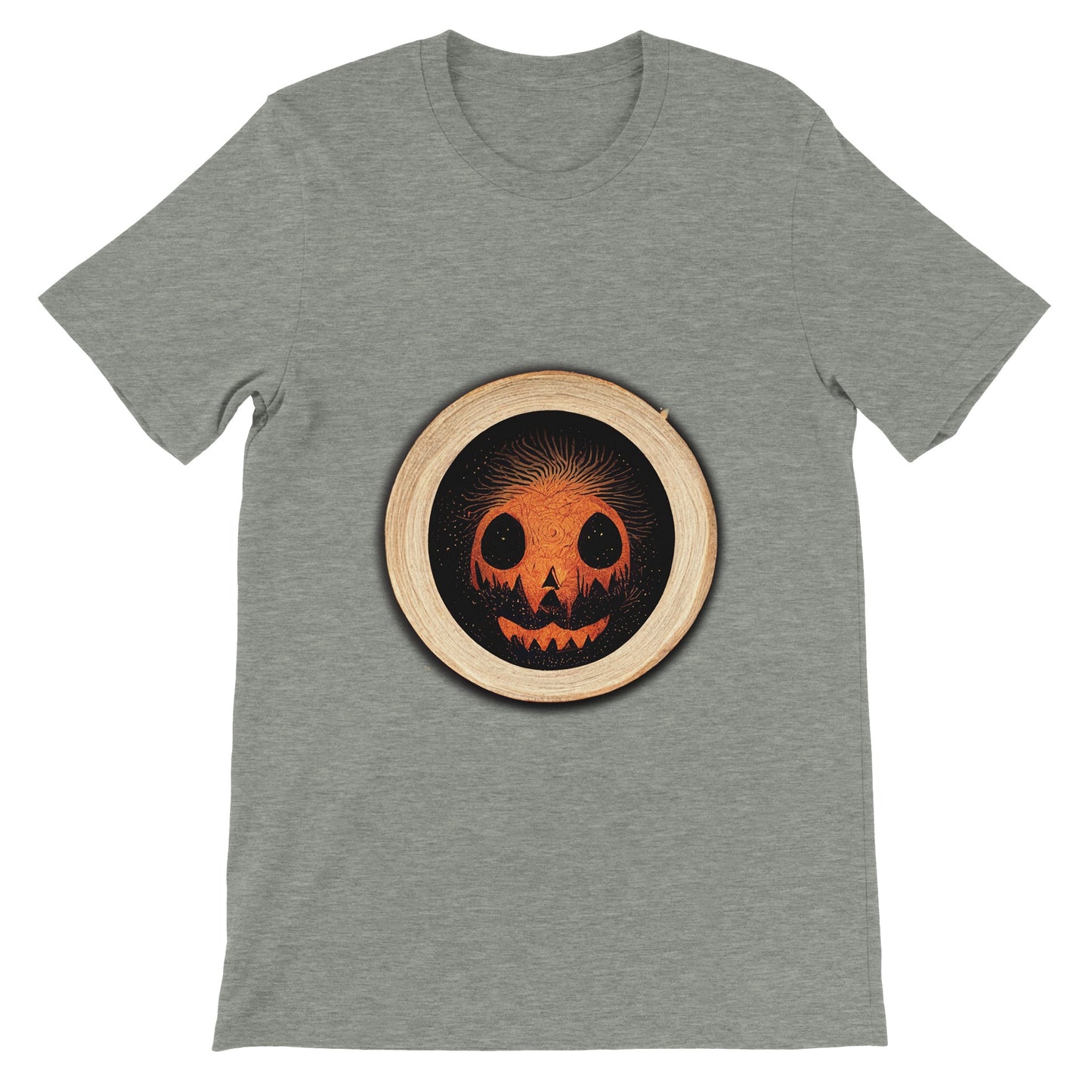 Budget Unisex Crewneck T-shirt/Halloween-Pumkin