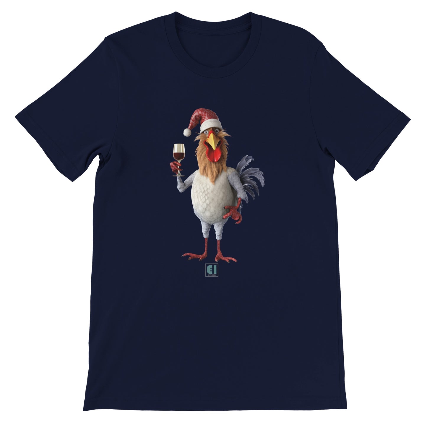 Budget Unisex Crewneck T-shirt/Rooster-Christmas