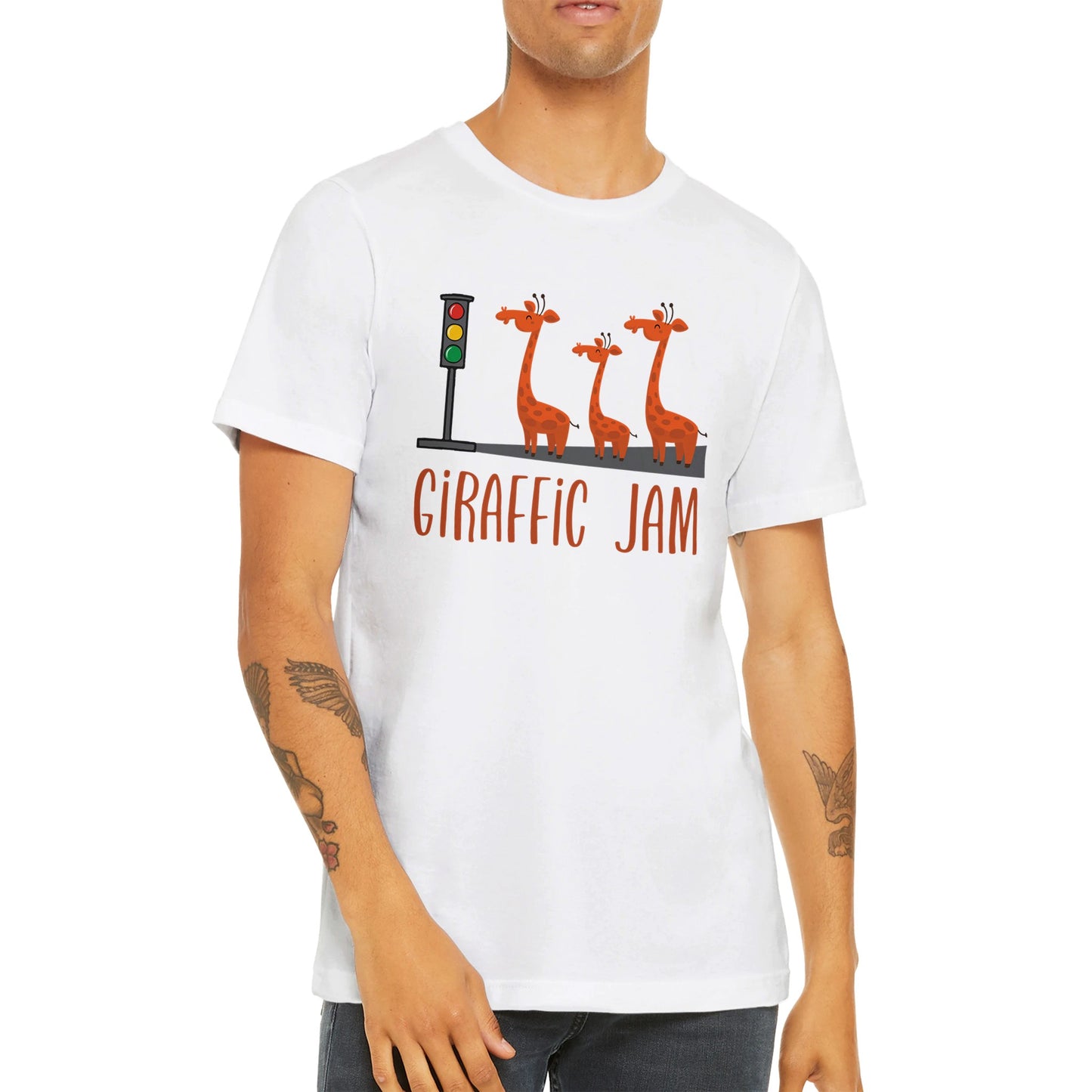 Budget Unisex Crewneck T-shirt/Giraffic-Jam