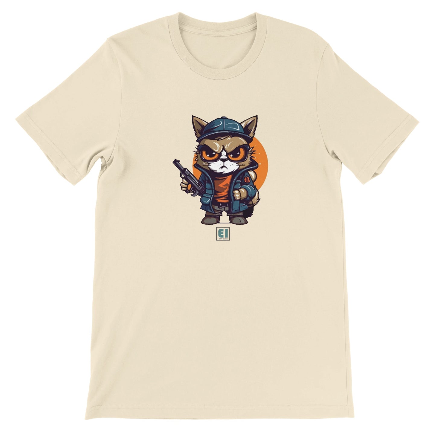 Günstiges Unisex-T-Shirt mit Rundhalsausschnitt/Cat-Fellow