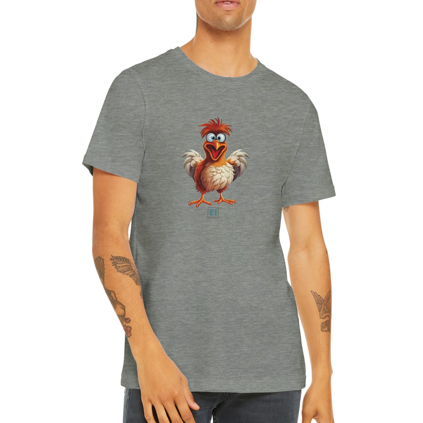 Budget Unisex Crewneck T-shirt/Funny-Chicken