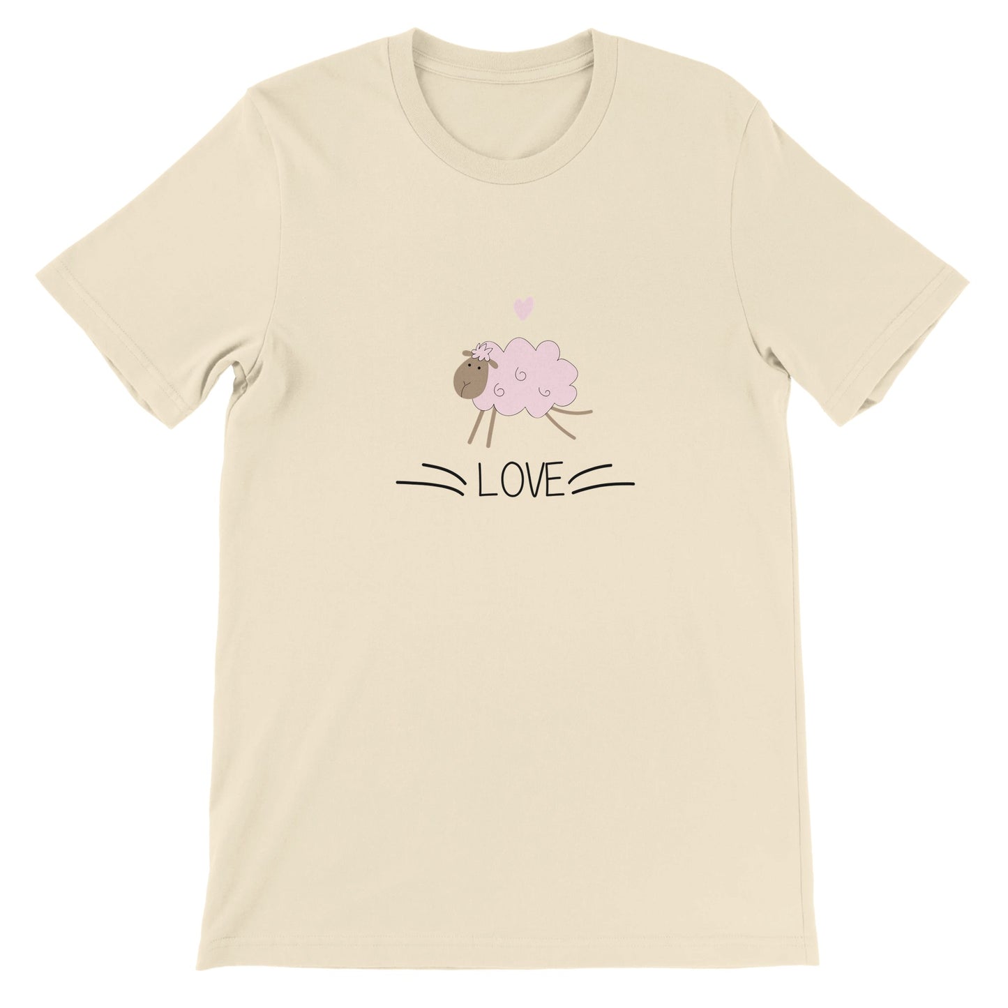 Budget Unisex Crewneck T-shirt/Love-Sheep