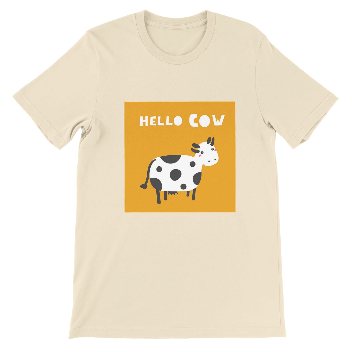 Budget Unisex Crewneck T-shirt/Hello-Cow