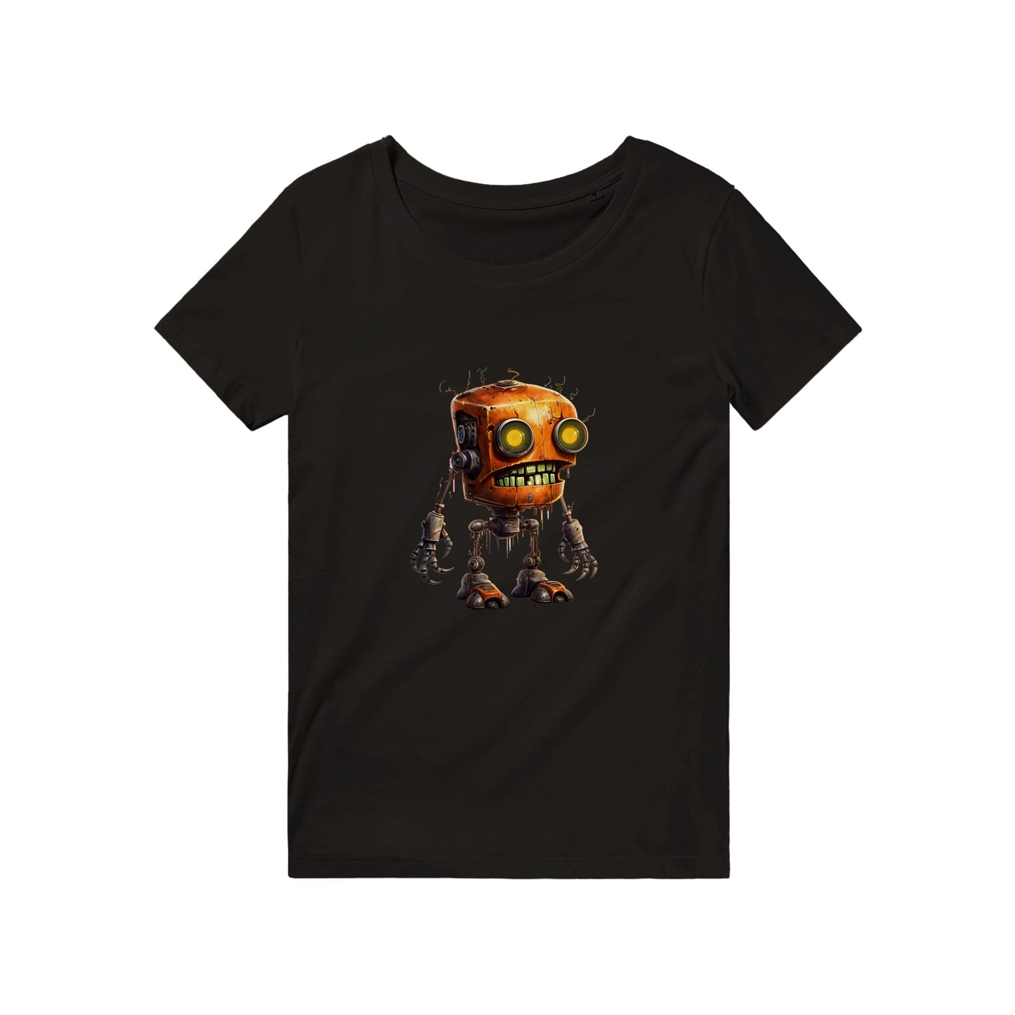 100% Organic Unisex T-shirt/Creepy-Robot-Halloween