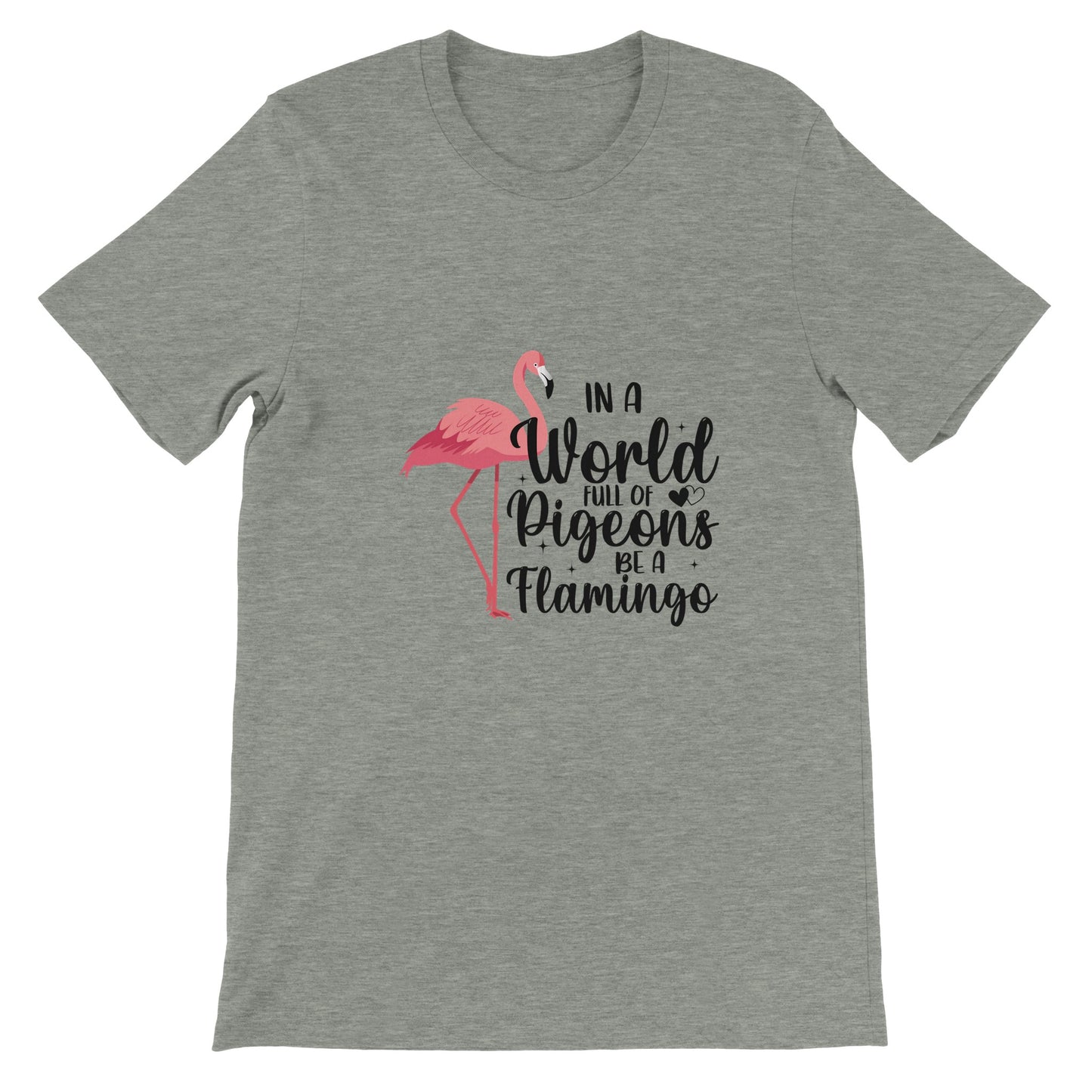 Budget Unisex Crewneck T-shirt/Flamingo-Pigeons