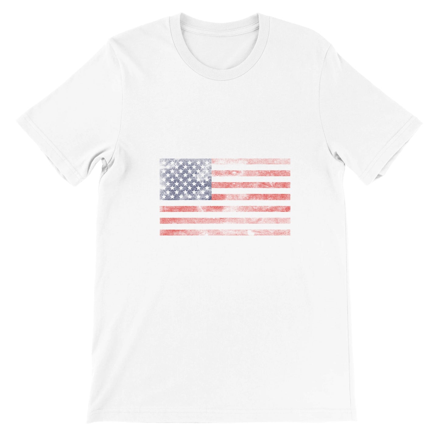 Budget Unisex Crewneck T-shirt/Vintage-American-Flag