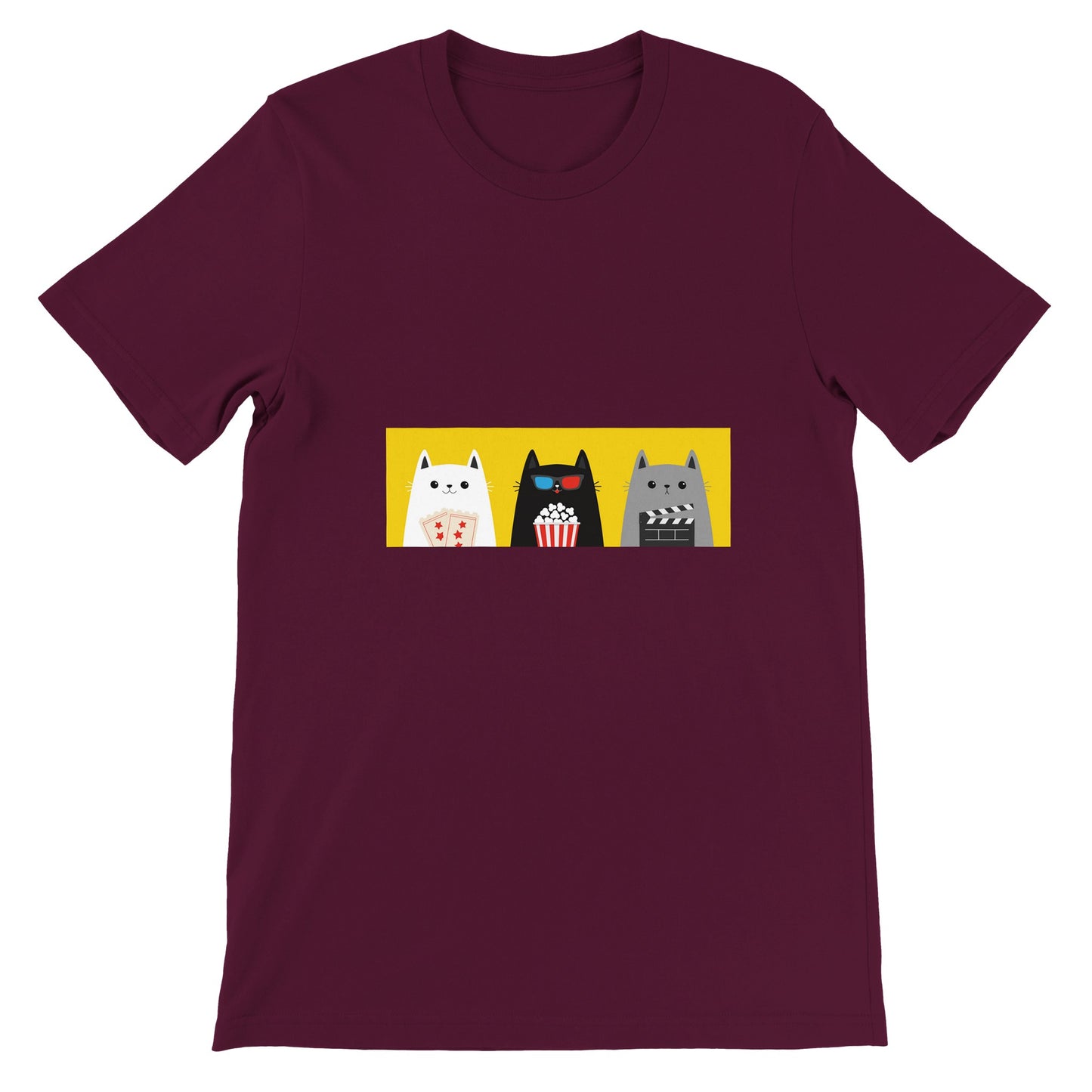 Budget Unisex Crewneck T-shirt/Three-Cats-Fellows