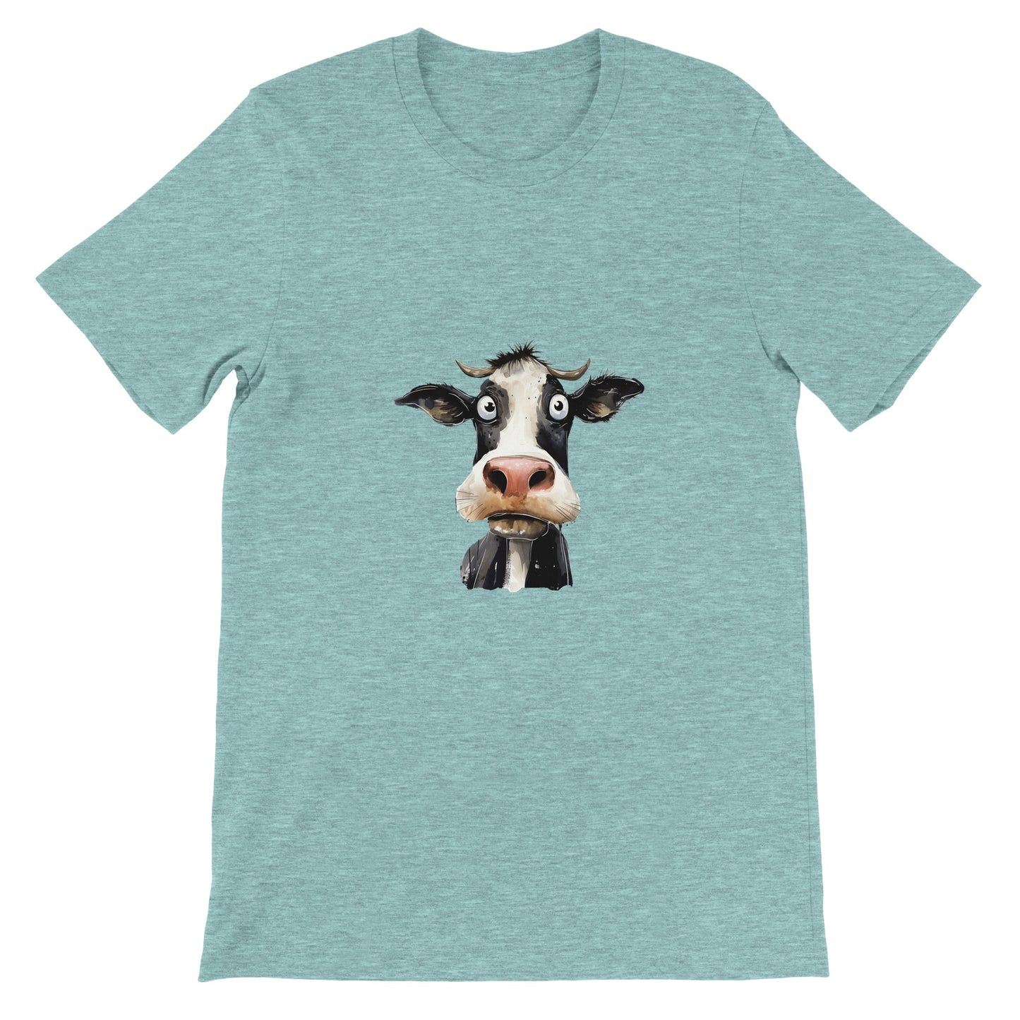 Budget Unisex Crewneck T-shirt/Cow-Face