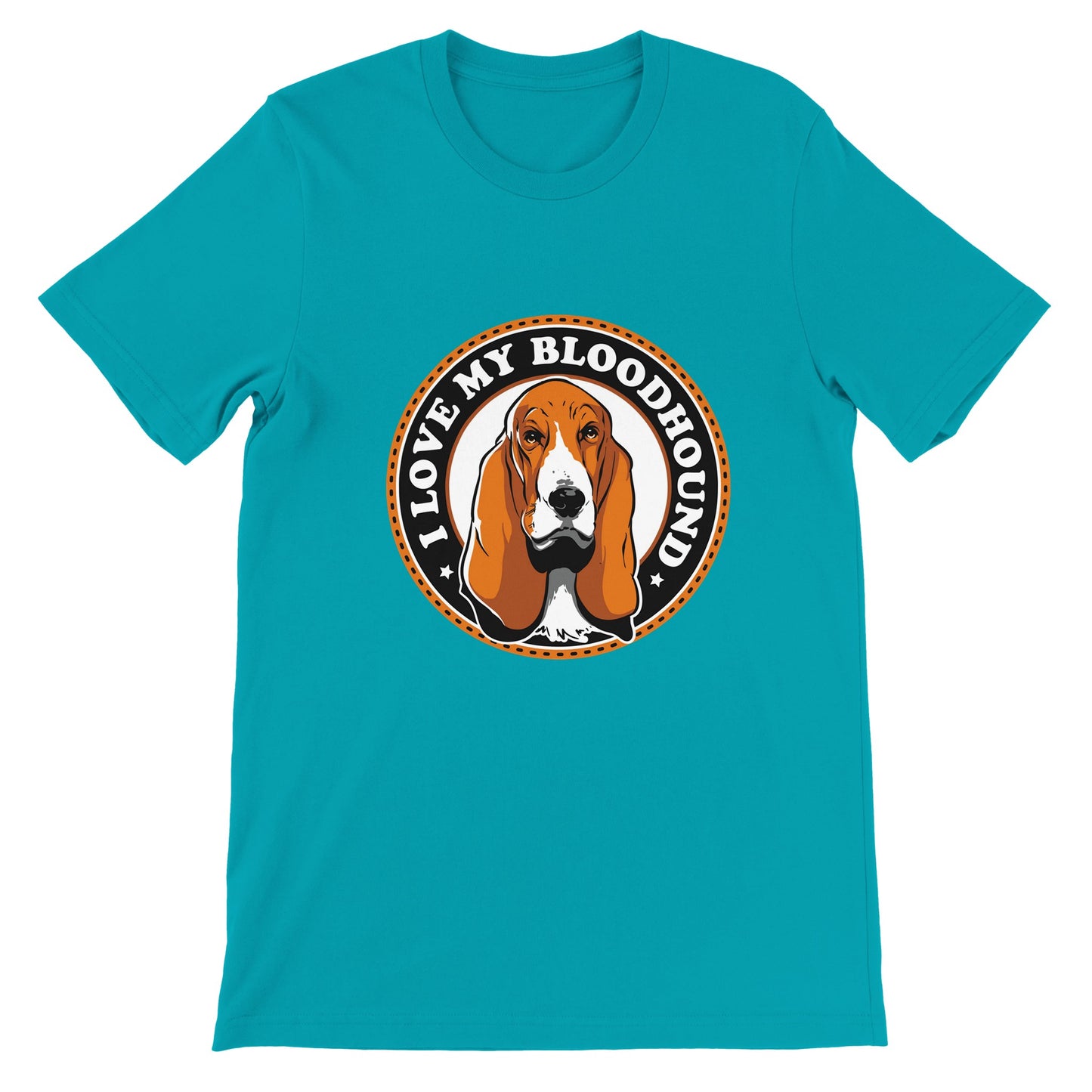 Budget Unisex Crewneck T-shirt/Bloodhound-Dog