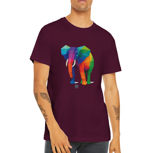 Budget Unisex Crewneck T-shirt/Elephant-Colorful