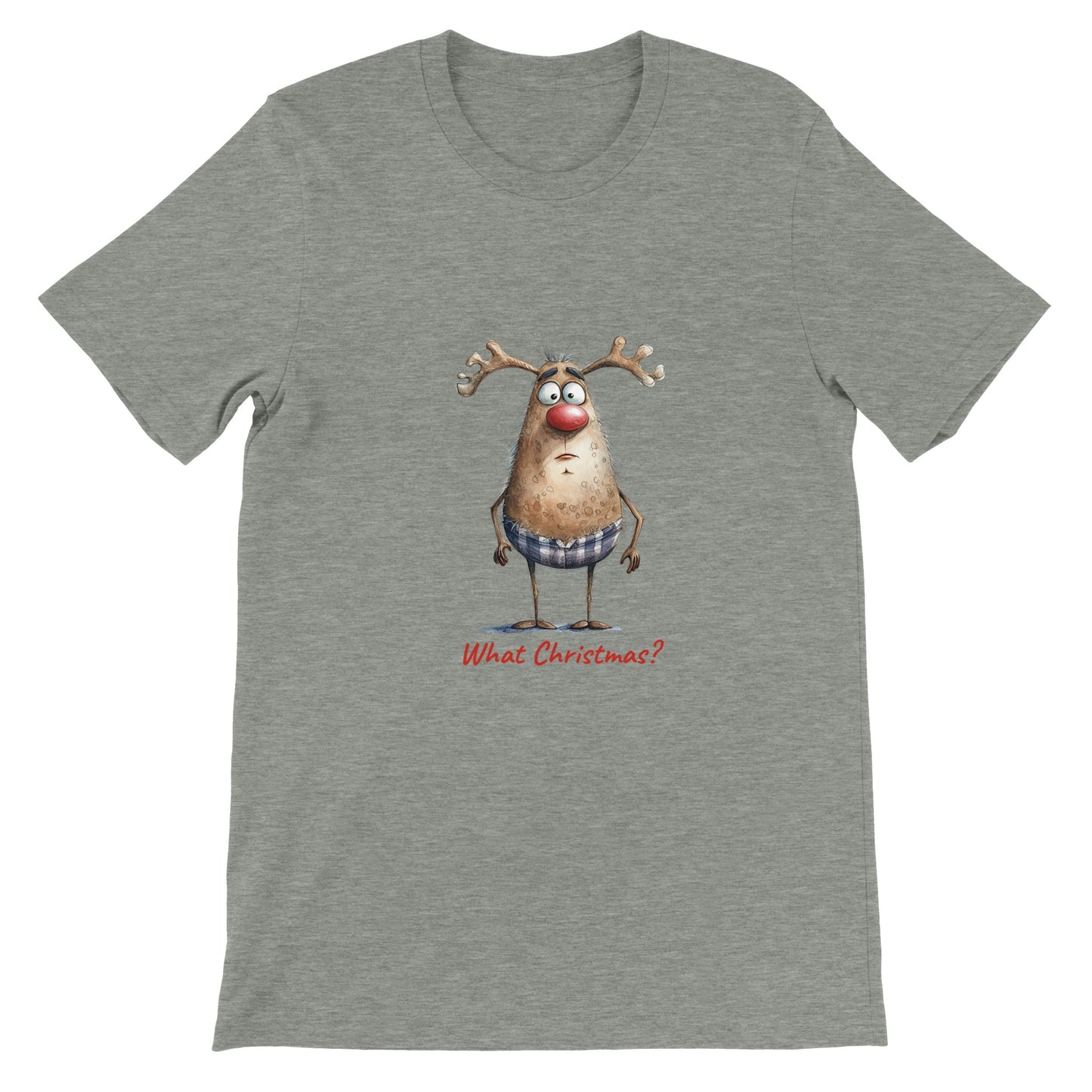 Budget Unisex Crewneck T-shirt/Deer-What-Christmas