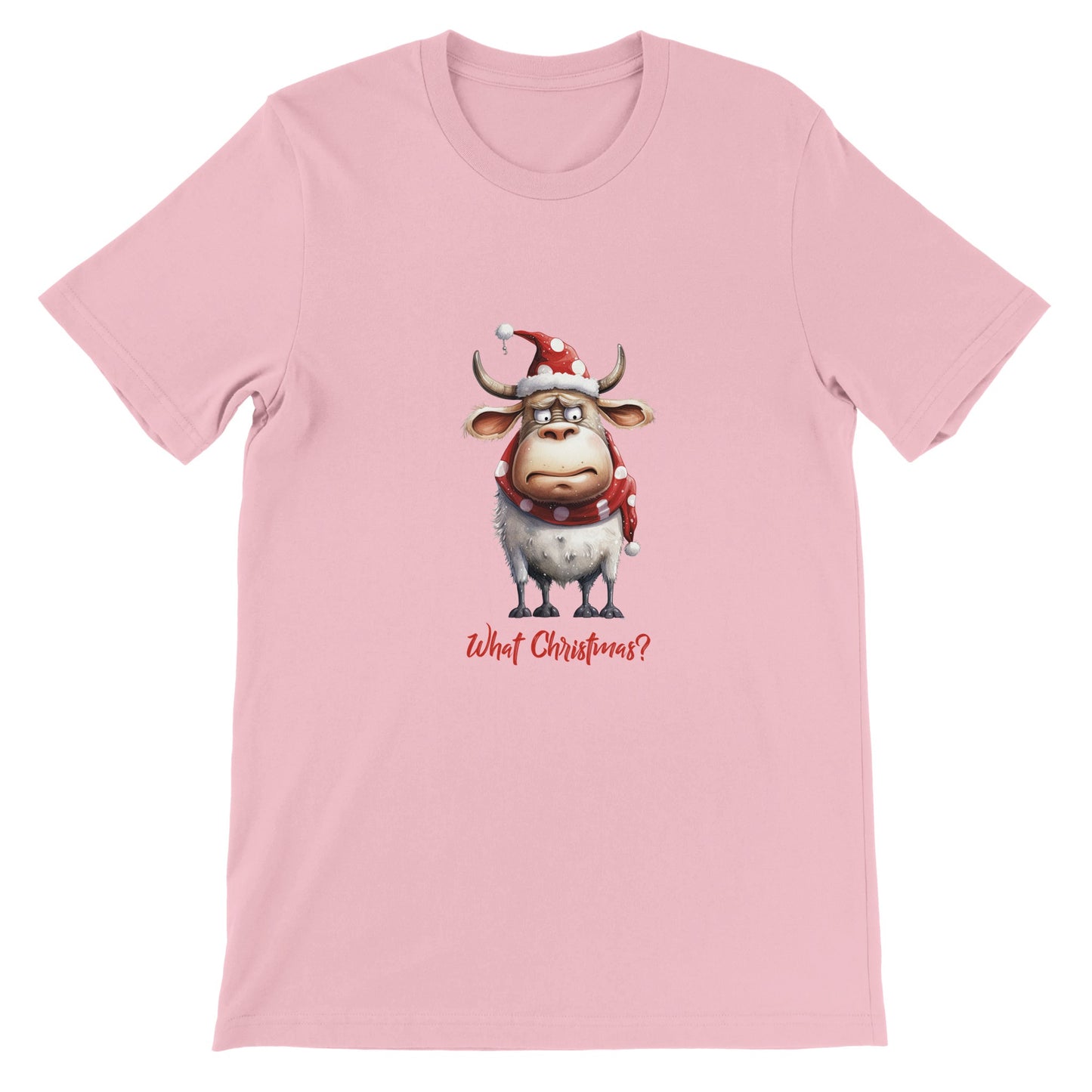 Budget Unisex Crewneck T-shirt/Bull-What-Christmas