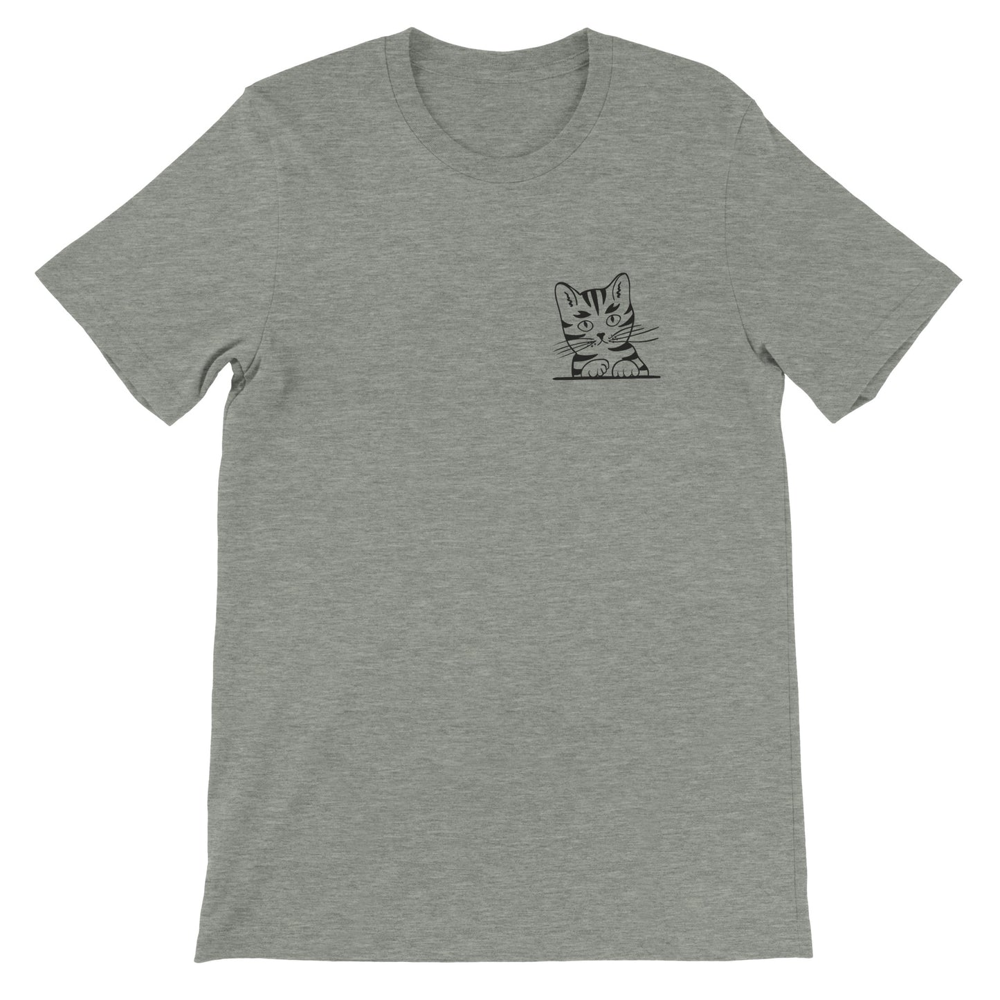 Budget Unisex Crewneck T-shirt/Cat-In-Pocket