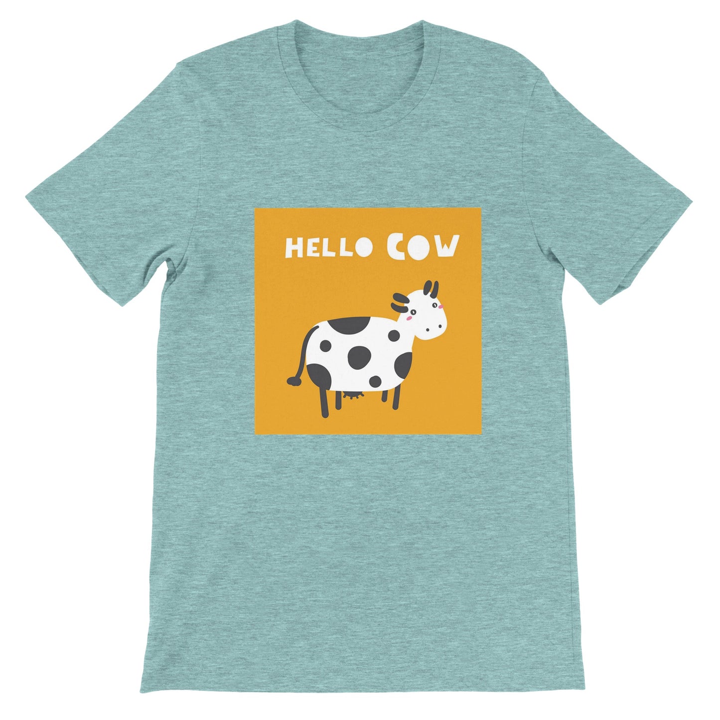 Budget Unisex Crewneck T-shirt/Hello-Cow