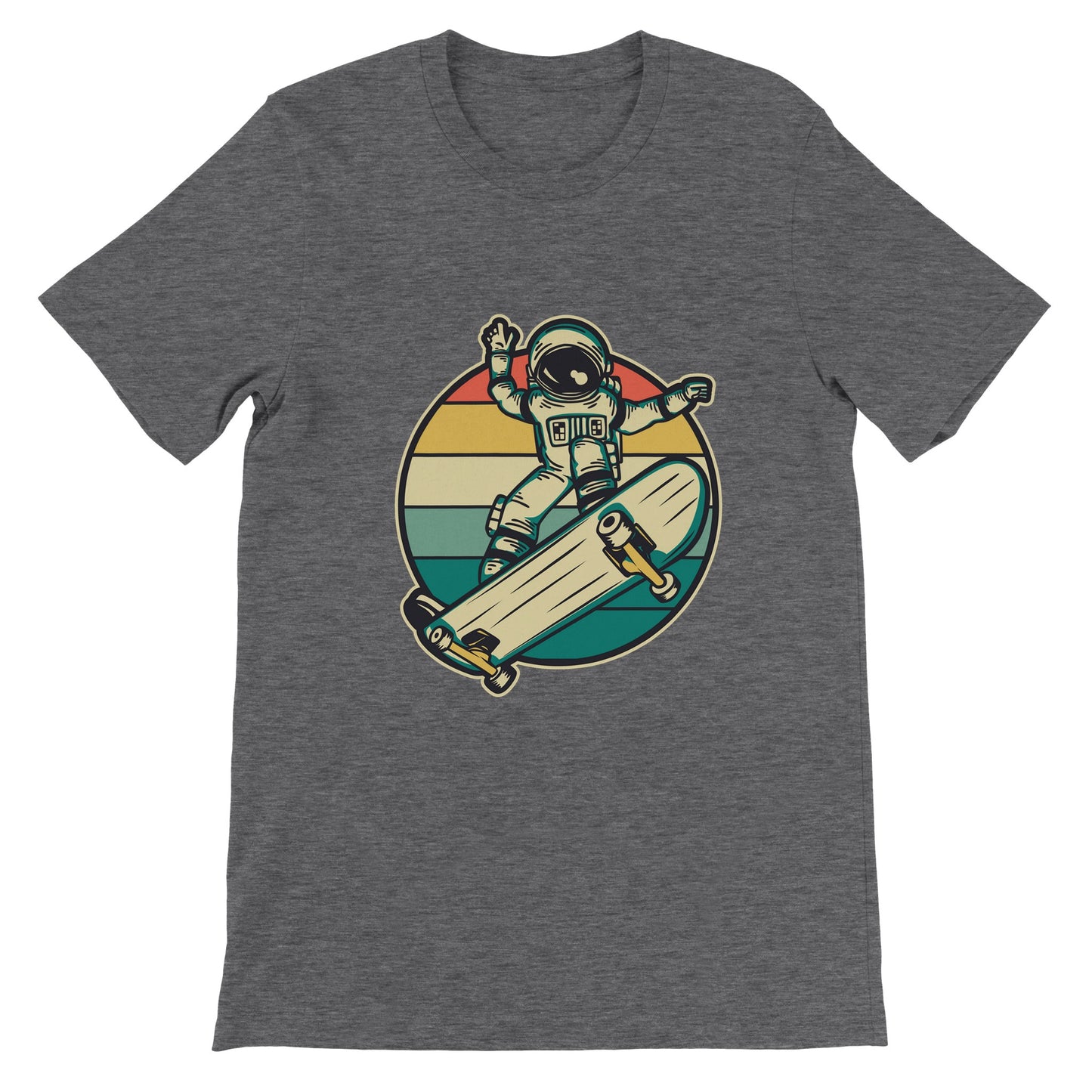 Budget Unisex Crewneck T-shirt/Astronaut-Skating-Retro