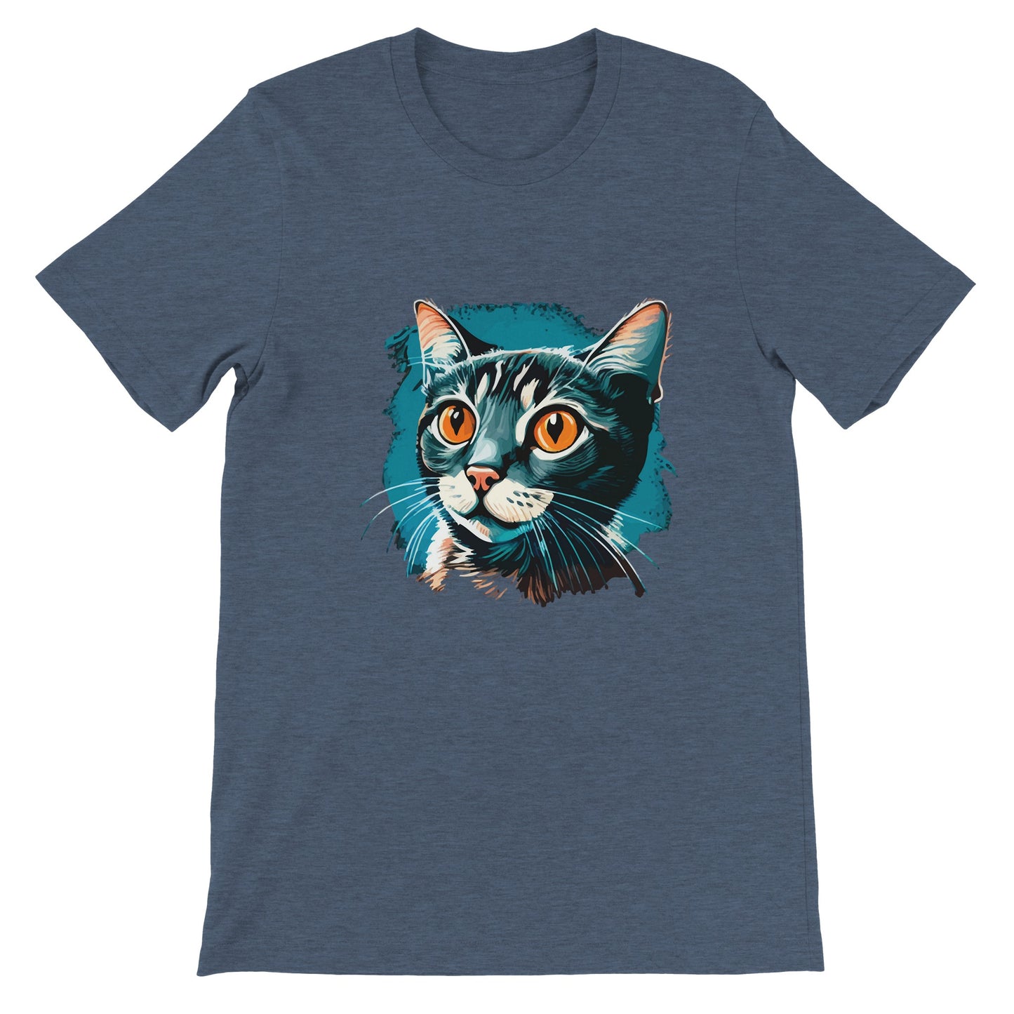 Budget Unisex Crewneck T-shirt/Blue-Cat