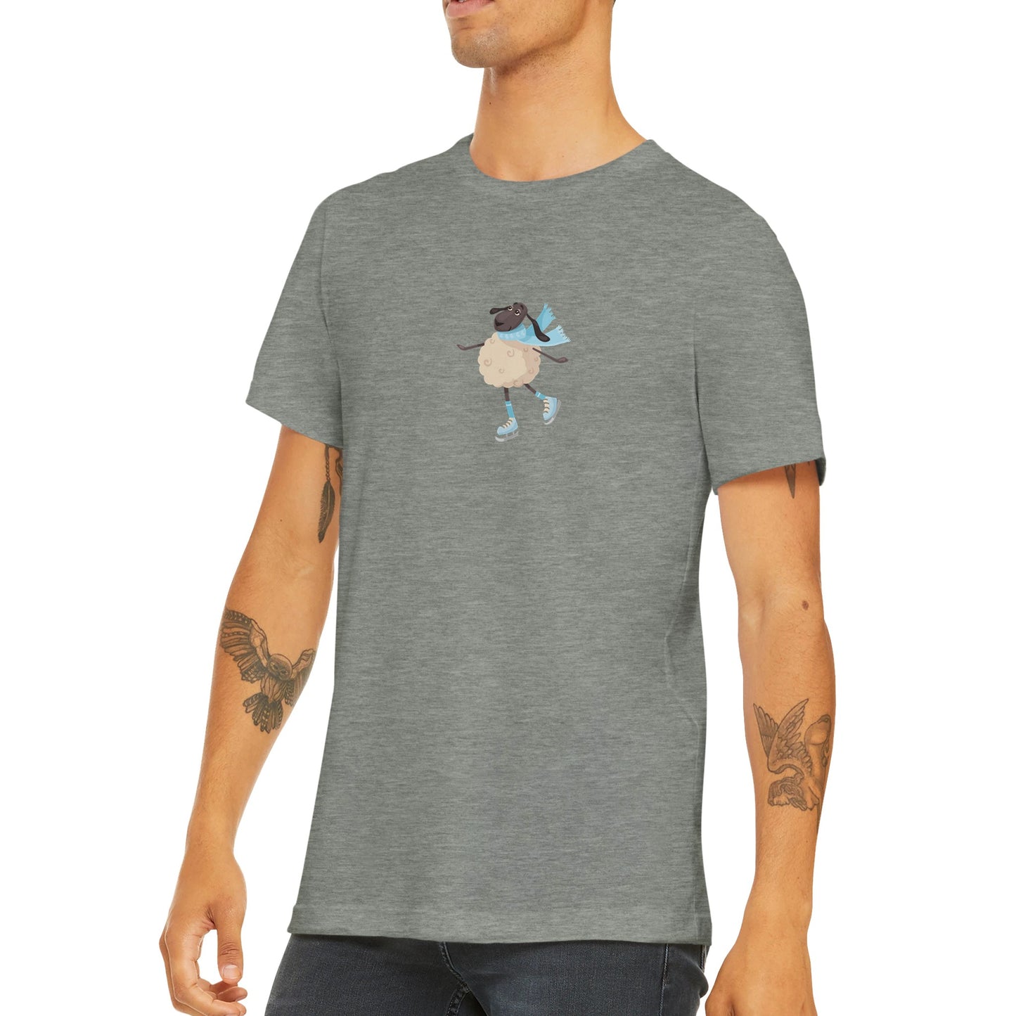 Budget Unisex Crewneck T-shirt/Sheep-Skating