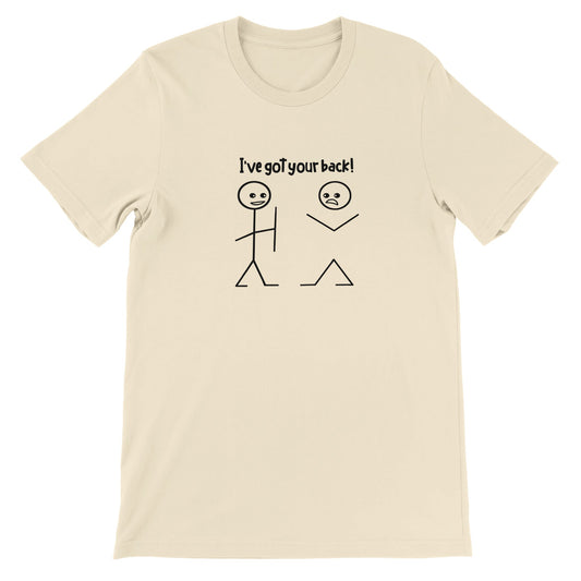 Günstiges Unisex-T-Shirt mit Rundhalsausschnitt/Ich stehe hinter dir