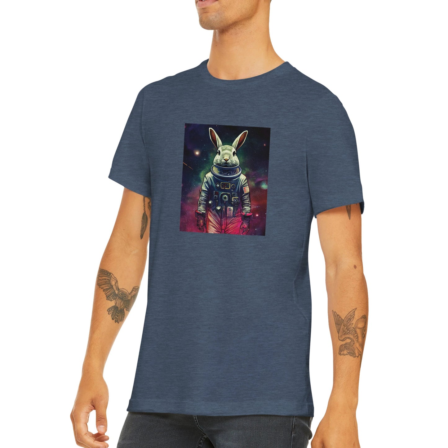 Budget Unisex Crewneck T-shirt/Rabbit-Astronaut