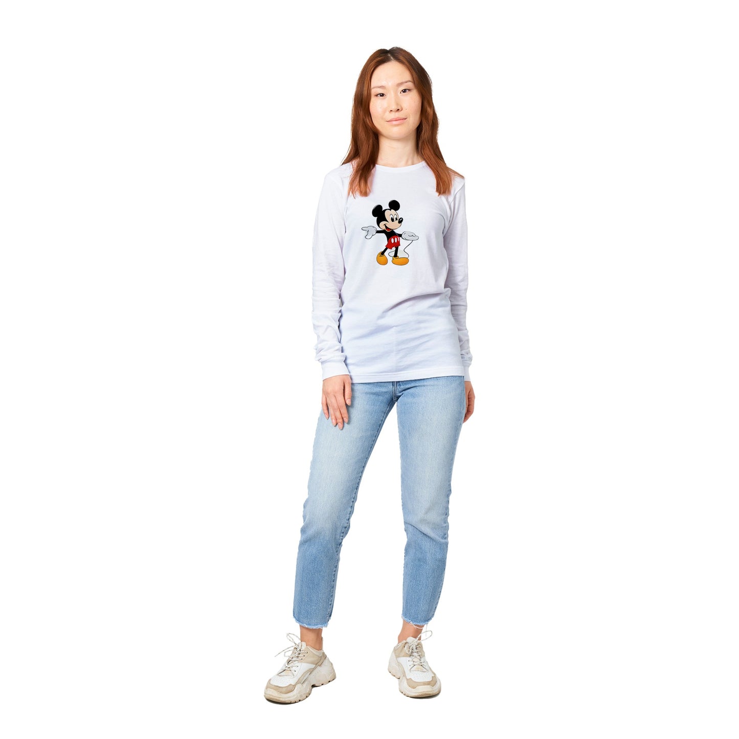 Unisex Langarm T-Shirt/Mickey