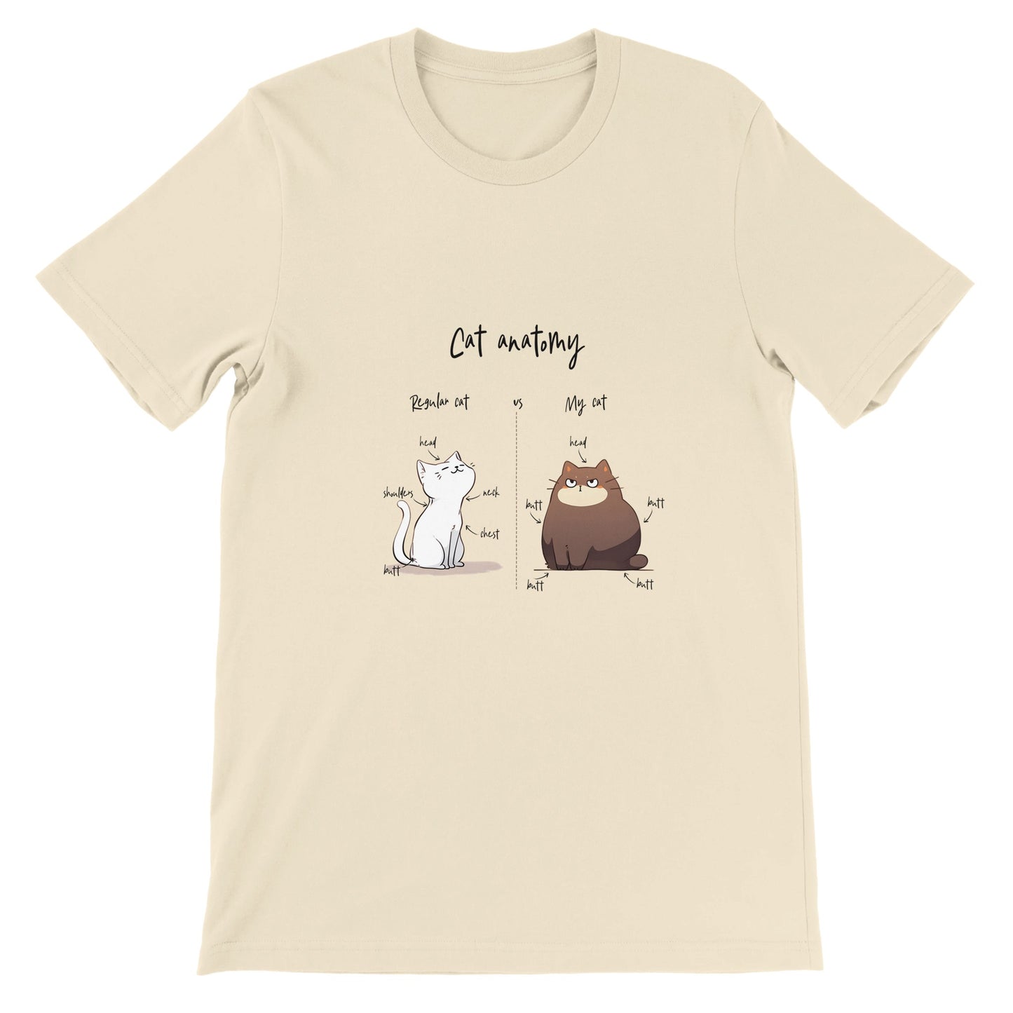 Budget Unisex Crewneck T-shirt/Cat-Anatomy