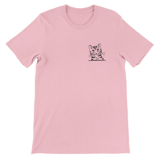 Budget Unisex Crewneck T-shirt/Cat-In-Pocket