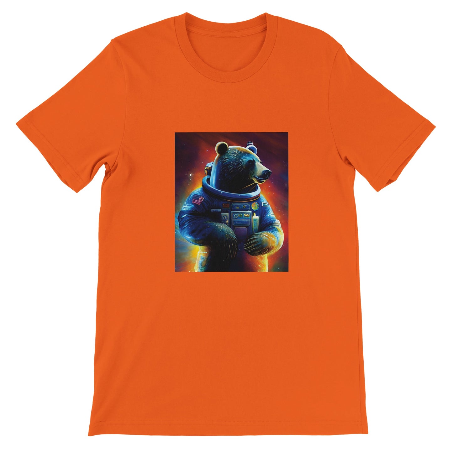 Budget Unisex Crewneck T-shirt/Bear-Astronaut