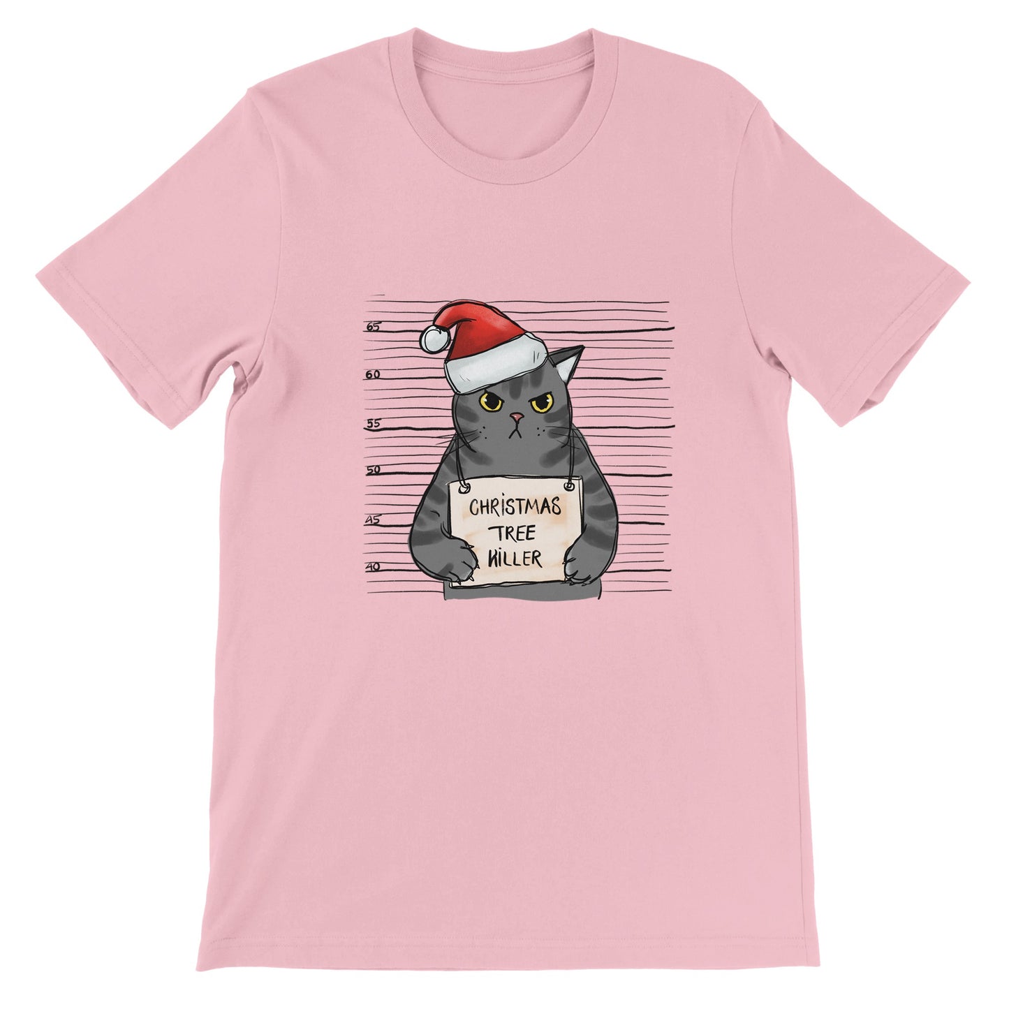 Budget Unisex Crewneck T-shirt/Cat-Christmas Tree-Killer